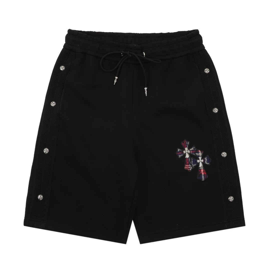 Chrome Hearts Shorts Front Patch Logo logo Five-point Shorts25ss New Drawstring Casual Pants for Men and Women, Summer Style5Two-in-One Casual Sweatpants Pure Cotton Joggers