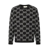 Gucci Sweater Full logo Knitted round Neck Sweater Long Sleeve Thicken Lazy Style OS Loose Fit Unisex Top Jacket Versatile Casual Wearable Inside and Outside