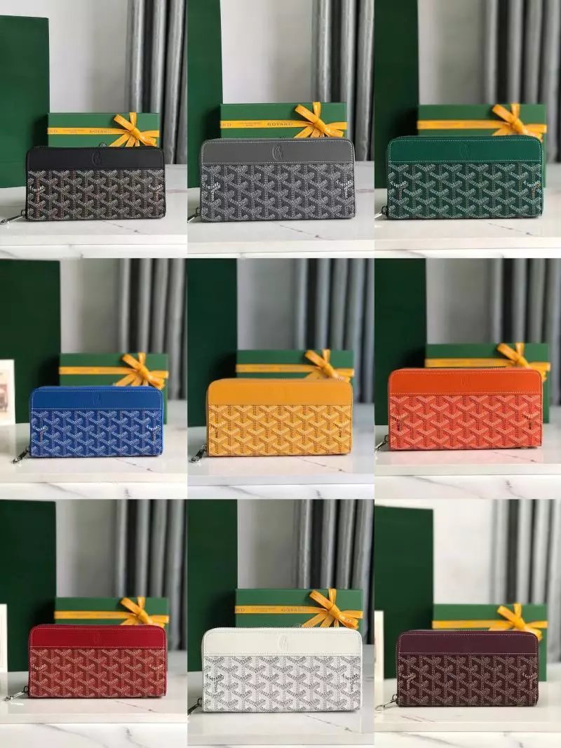 Goyard Bag Top version 【Super Original Leather】New Product MATIGNON Long Zip Wallet Handbag Card Holder Card Holder Contains12One Card Slot、Central Zipper Pocket and Two Large Storage Compartments、Cards Can Be Placed、Paper note、Coins and Other Daily Docum