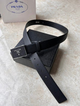 PRADA Belt Top version 【First Layer Cowhide】Men's Belt P Home Classic Business Belt Fashion Casual Width:3.5cm Boutique Pattern Automatic Buckle316Fine Steel Made Selected First Layer Cowhide Italian Leather Embryo PA Sliding Teeth Are Strong and Durable