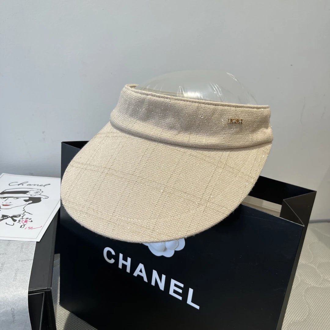 Dior Hat Letter Logo logo Baseball Cap Sunshade Sun Protection Duckbill Cap Slimming Face Curved Brim Versatile Large Head Circumference Sports Hat Unisex Couple Style