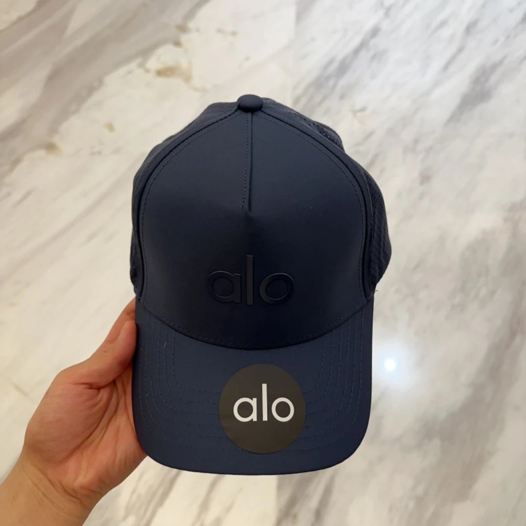 Alo Yoga Hat Classic Letters logo Baseball Cap Sunshade Sun Protection Duckbill Cap Slimming Face Curved Brim Versatile Large Head Circumference Sports Hat Unisex Couple Style