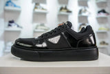 PRADA Shoes Leather Low-Top Lace-up Fashion Sneakers Same Style for Men and Women