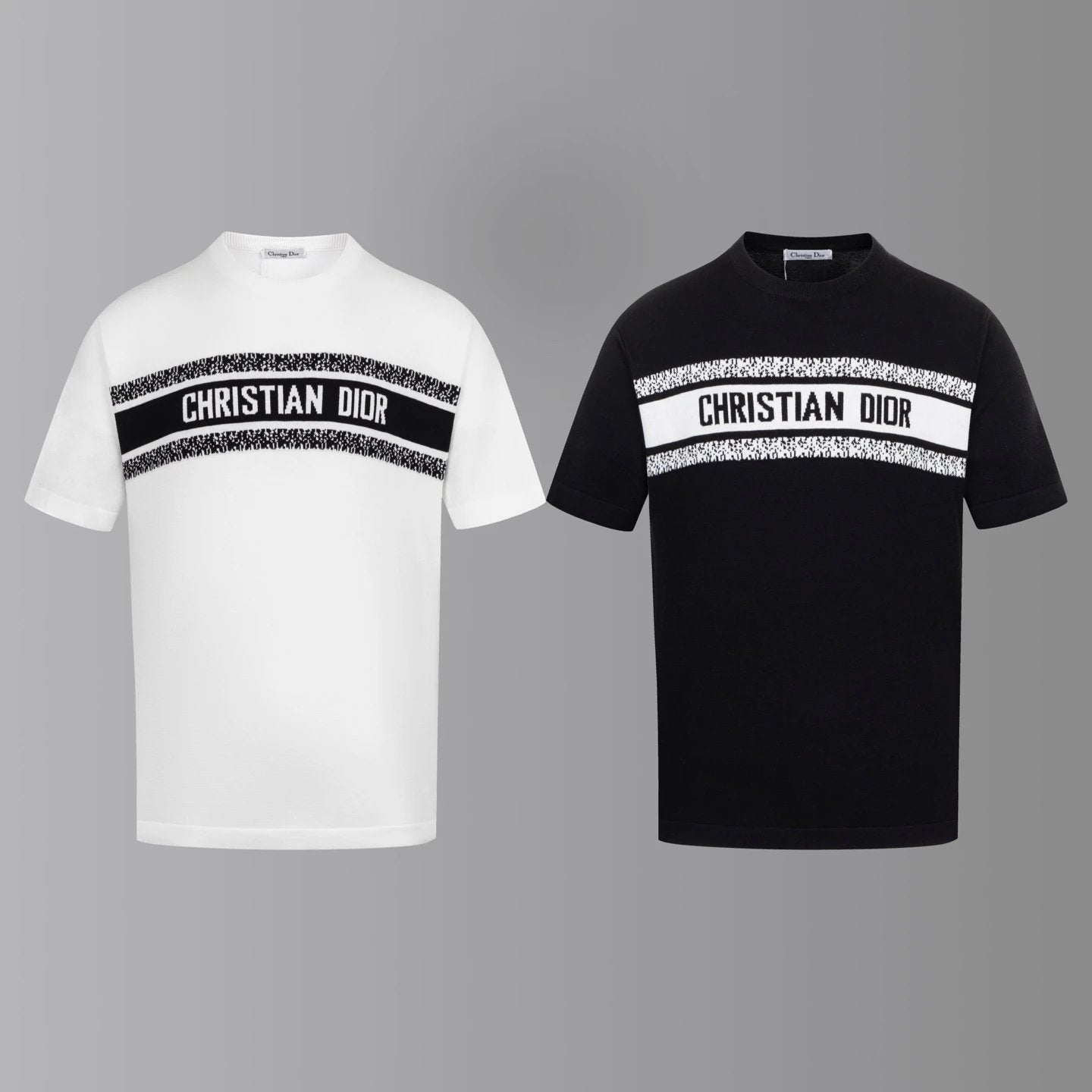 Dior T-shirt Chest Letter Knitwear logo round Neck Short Sleeve25ss New pure cotton T Unisex T-Shirt OS Loose Fit Base Shirt Top Half Sleeve T-Shirt