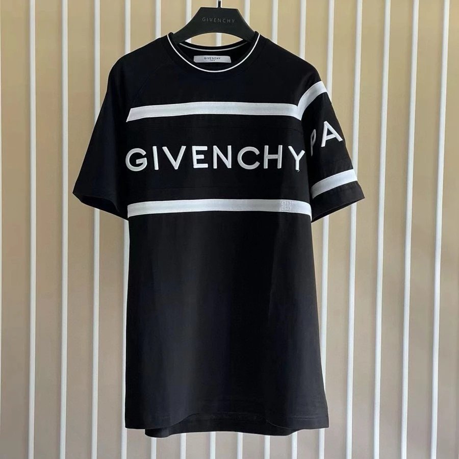 Givenchy T-shirt Top Version Counter Same Collection2Short Sleeve T T-shirt Summer Fashion Men's and Women's Same Mercerized Cotton Printing