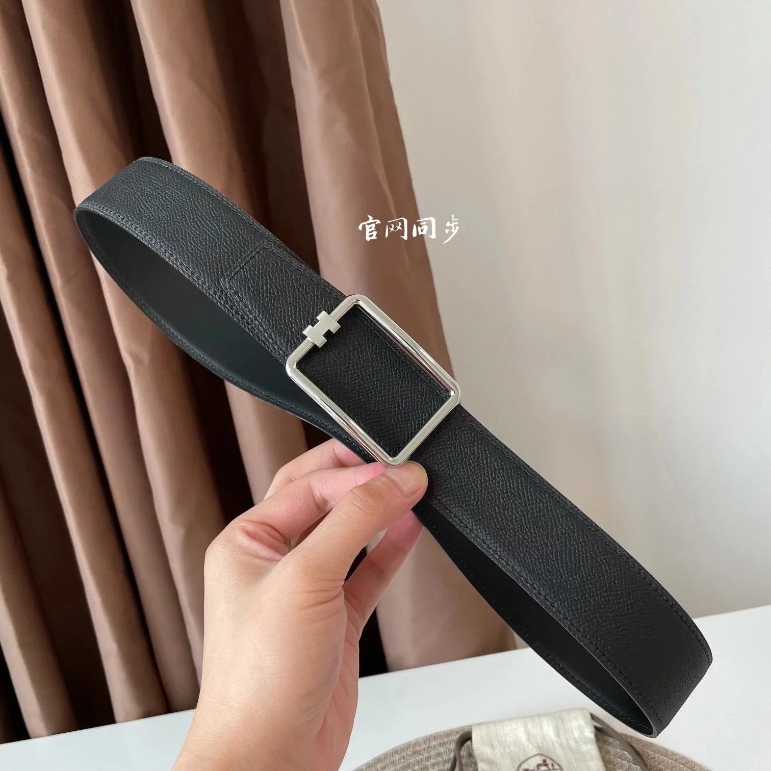 Hermes Belt Top version 【Spot High Quality】New H Buckle Men's Leather Belt Genuine Leather Head Business Man's Belt Imported First Layer Cowhide Leather Pure Steel Buckle