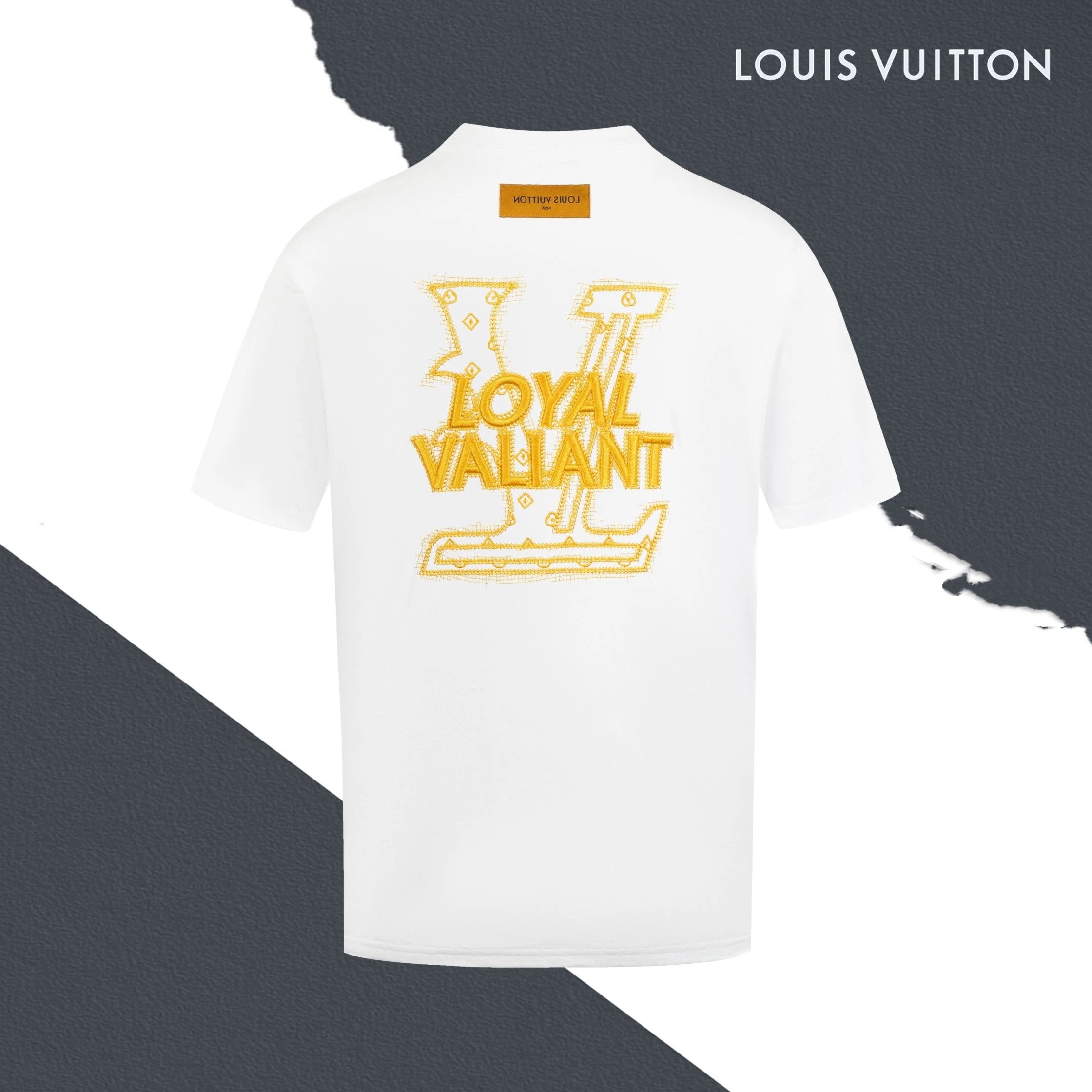 Louis Vuitton LV T-shirt Front and back letter pattern embroidery logo round Neck Short Sleeve25ss New Pure Cotton Unisex Style T T-shirt OS Loose Fit Base Shirt Top Half Sleeve T-Shirt