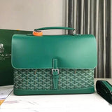 Goyard Bag Top version 【Original Leather】New Men's Briefcase Brand New Citadin Messenger Bag Shoulder Bag Men's Handbag Business Formal Wear Briefcase Casual Tote Bag Computer Bag Briefcase Men's and Women's Bags