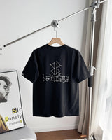 Balenciaga T-shirt Double-breasted B Letter Printing logo round Neck Short Sleeve25ss New Pure Cotton Unisex Style T T-shirt OS Loose Fit Base Shirt Half Sleeve T-Shirt Top Half Sleeve