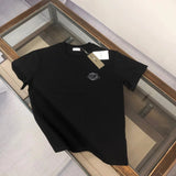 Dior T-shirt Chest Letter Embroidery logo round Neck Short Sleeve25ss New Pure Cotton Unisex Style T Casual T-Shirt Base Layer Shirt OS Loose Fit Half Sleeve Top Plus Size