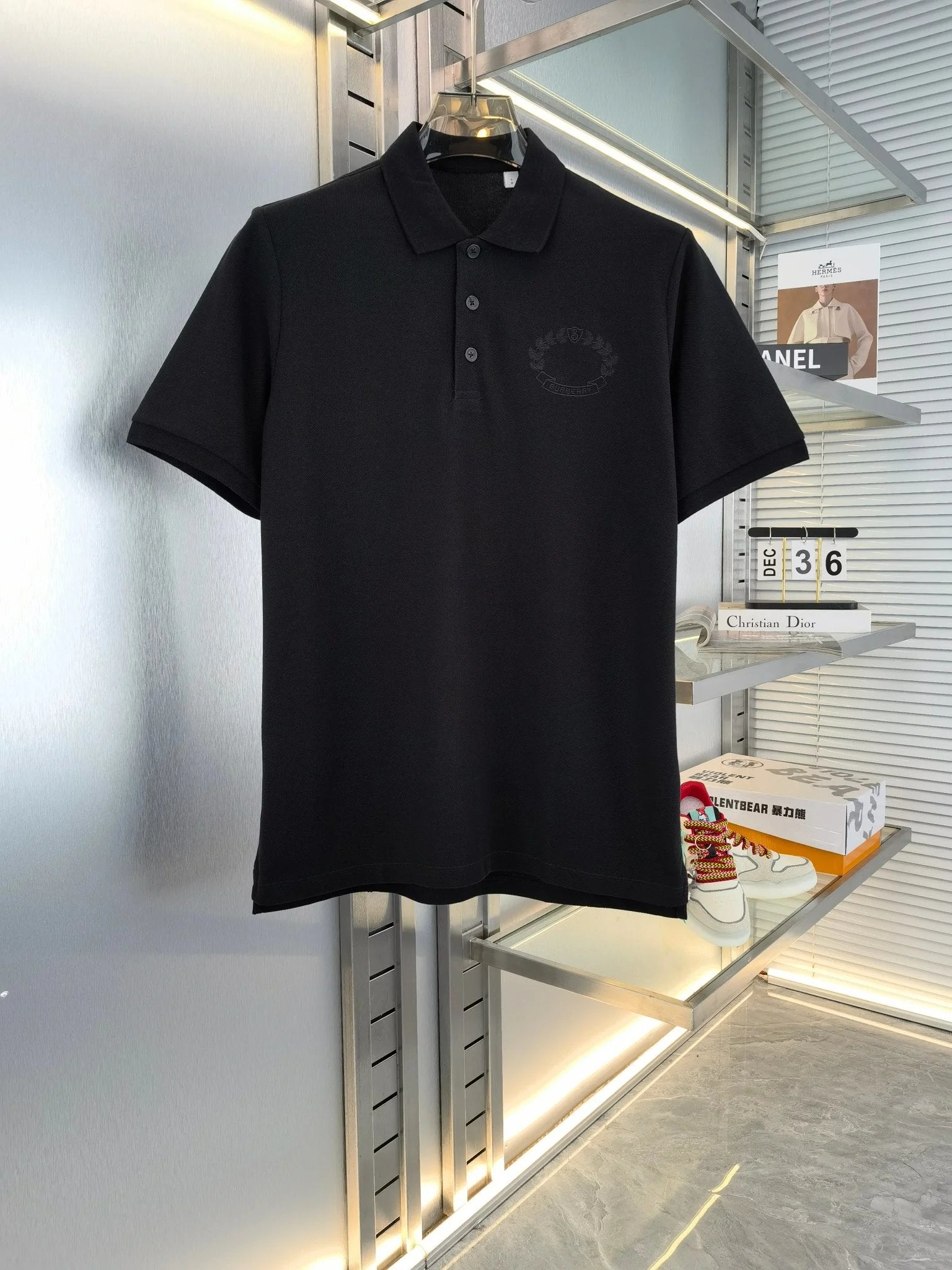 Burberry T-shirt Chest Ring Letter Pattern logo Embroidery POLO Shirt Lapel Short Sleeve25ss New Unisex Commuter Short Sleeve Summer Loose Fit T Business Shirt Plus Size T-Shirt