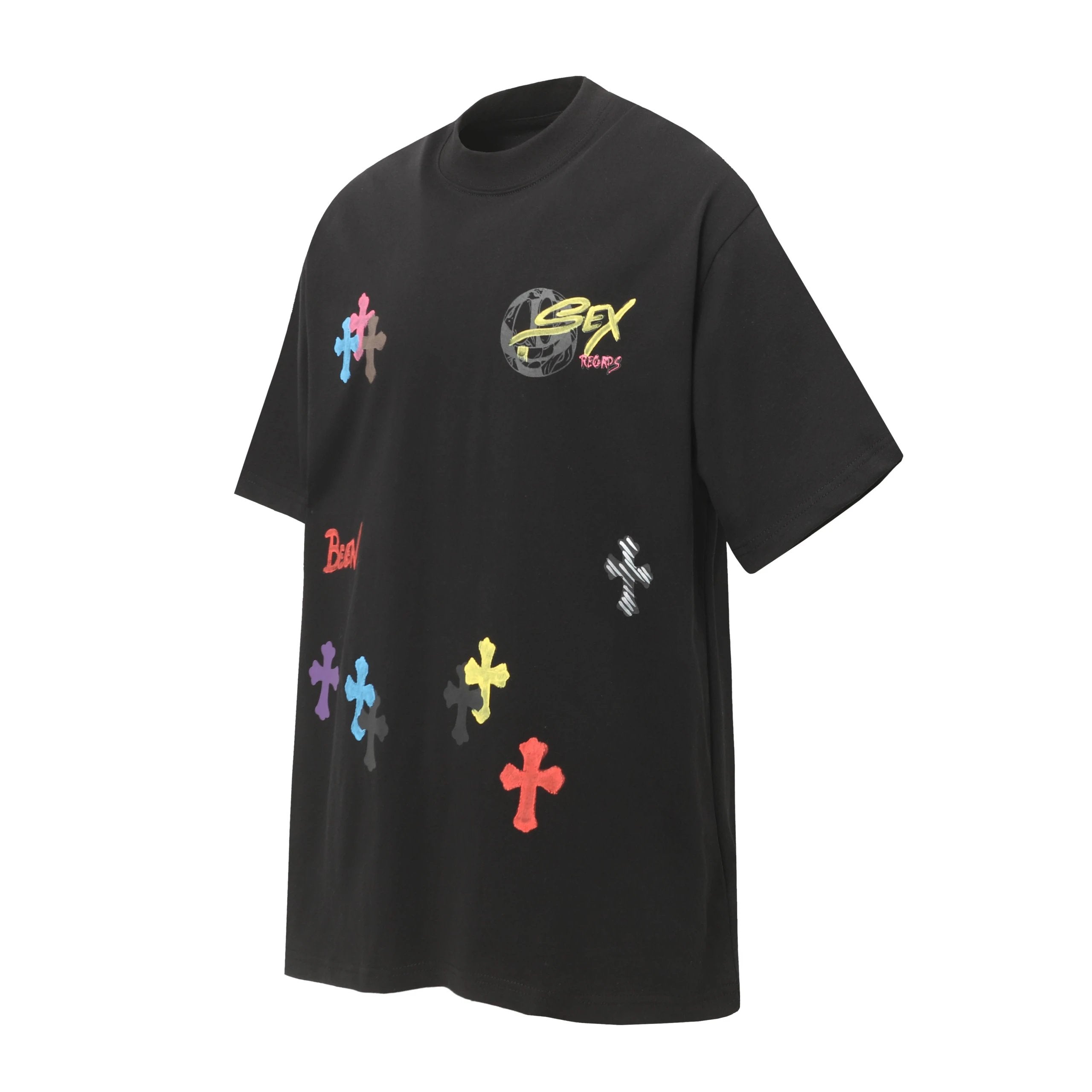 Chrome Hearts T-shirt Front and back graffiti print logo round Neck Short Sleeve25ss New pure cotton T Unisex T-Shirt OS Loose Fit Base Shirt Top Half Sleeve T-Shirt