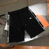 PRADA Shorts Double-sided Webbing logo Five-point Shorts25ss New Drawstring Casual Pants for Men and Women, Summer Style5Two-in-One Casual Sweatpants Pure Cotton Joggers