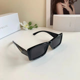 PRADA Sunglasses Triangle Logo Temple Sunglasses Slimming Non-Prescription UV Protection Unisex Couple Style Driving Beach Fishing25ss New Sports Casual Versatile Glasses