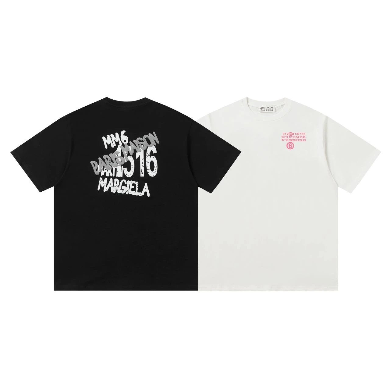 Maison Margiela T-shirt Digital Occlusion Print logo round Neck Short Sleeve25ss New Pure Cotton Unisex Style T T-shirt OS Loose Fit Base Shirt G Home Top Half Sleeve T-Shirt