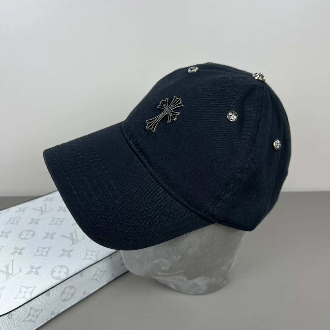 Chrome Hearts Hat logo Baseball Cap Sun Protection Visor Cap Large Head Circumference Versatile Sports Hat Slimming Face Curved Brim Unisex Couple Style
