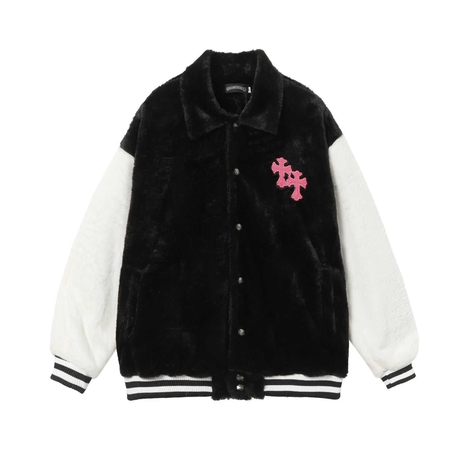 Chrome Hearts Jackets Rabbit and Marten Embroidered Sanskrit Jacket Baseball Coat for Men and Women Winter Warmth