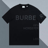 Burberry T-shirt Horseferry Puff print logo round Neck Short Sleeve25ss New Pure Cotton Unisex Style T T-shirt OS Loose Fit Base Shirt Short Sleeve T-Shirt Top