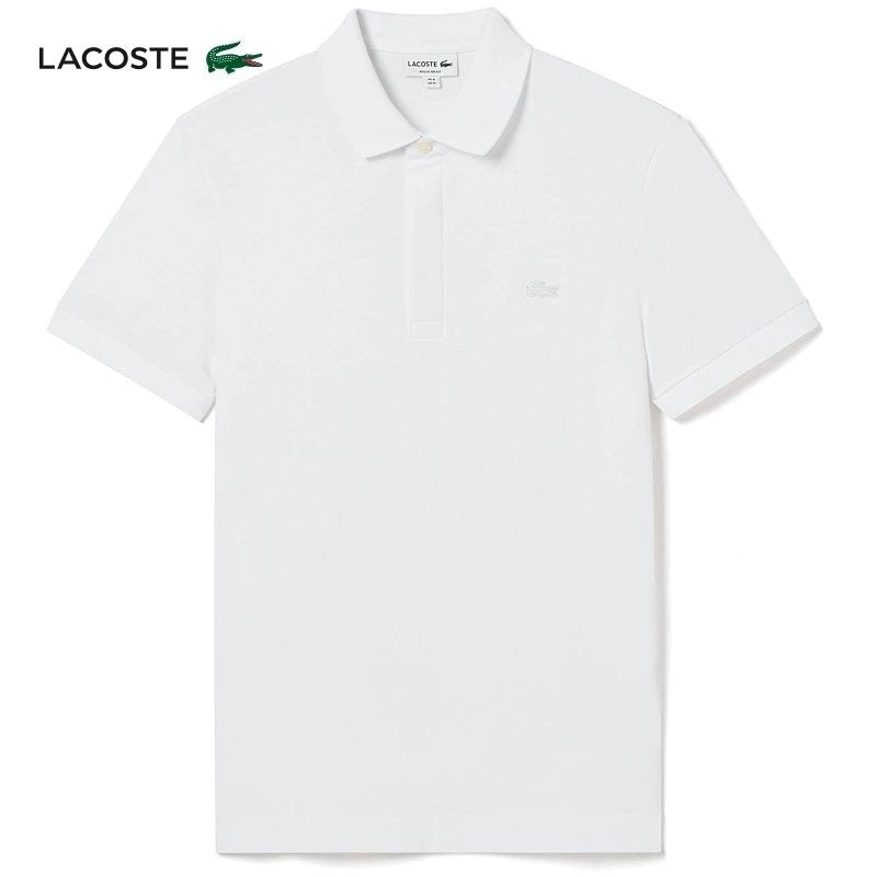 Lacoste T-shirtTop Version Men's Business Commute Classic Solid Color Casual Lapel Short Sleeve POLO Shirt