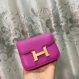 Hermes women's bag Top version Exclusive Gao Ding H Jiaaima Waist Bag Chest and Waist Bag Pig Nose Stewardess Bag ConstanceSlimmini Waist Bag Mini Kangkang Waist Bag Kangkang Wallet Women's Unisex