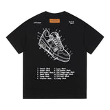 Louis Vuitton LV T-shirt Back Hand-painted Treasure Shoe Print logo round Neck Short Sleeve25ss New pure cotton T Unisex T-Shirt OS Drop Shoulder Loose Fit Base Shirt Top T-Shirt Short Sleeve