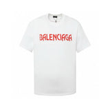 Balenciaga T-shirt 3D Foam Printed Patchwork Round Neck Short Sleeve25ss New Pure Cotton Unisex Style T T-shirt OS Loose Fit Base Shirt Short Sleeve T-Shirt Top