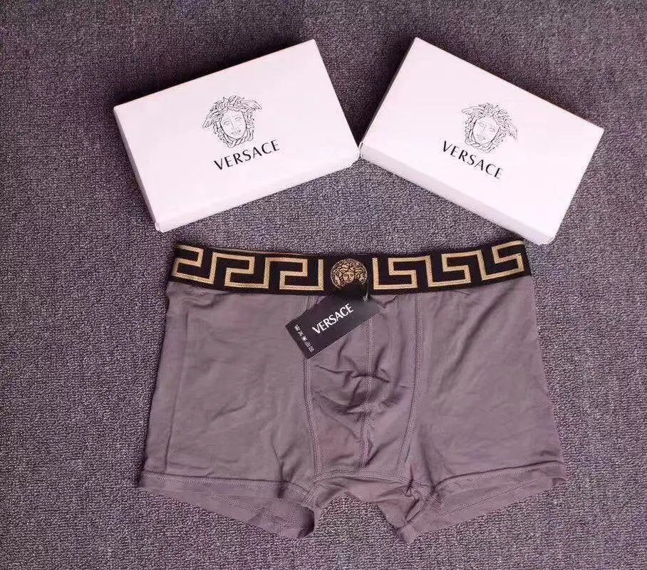 Versace Underwear Fashion Three Gift Box Men's Underwear Cotton Men's Flat Underwear Boxer Shorts