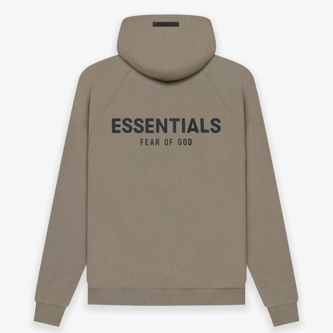 ESSENTIALS Hoodie Top Version Double Line Hooded Sweater Back Stereo Word Silicone High Street Fleece-lined Hoodie