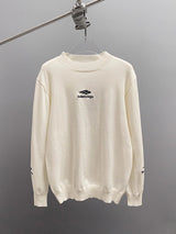 Balenciaga Sweater Ski Series3B Round Neck Sweater Pure Wool Fabric Long Sleeve Thickened Lazy Style OS Loose Fit Unisex Knit Top Jacket Versatile Casual Wearable Inside and Outside