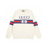 Gucci Hoodie Double G Printing logo Round Neck Sweatshirt Long Sleeve Base Shirt Jacket Top Fashion Unisex Sports Casual Loose Fit Versatile Autumn Winter New Arrival