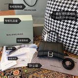 Balenciaga Bag Top version 【Level Surrogate Shopping】Hourglass Bag ahourglass Hourglass Bag Crocodile Leather Litchi Grain Cowhide XS No. S Women's Crossbody Bag