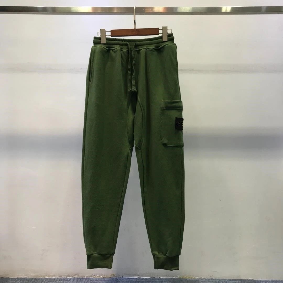 Stone Island Sweatpants Spring and Autumn New European and American Fashion Brand Solid Color Compass Badge Ankle-Tied Sweatpants Men and Women Loose Casual Pants