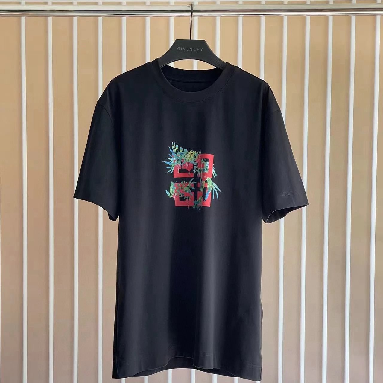 Givenchy T-shirt Top Version Counter Same Collection2Short Sleeve T T-shirt Summer Fashion Men's and Women's Same Mercerized Cotton Printing