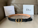 Dior Belt Top version Original Order Original Order Women's Belt Width3.0cm Genuine Goods Quality Counter Full Set Packaging Original Leather Material Classic Presbyopic Full Printed Canvas Full Vertical Surface Calfskin Lychee Pattern Bottom Letter Buckl