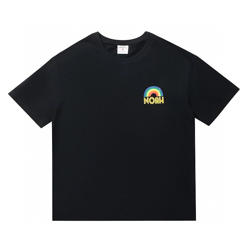 NOAH T-shirt Top Version19ss Rainbow Store Limited Short Sleeve Men and Women T T-shirt round Neck Couple Fashion