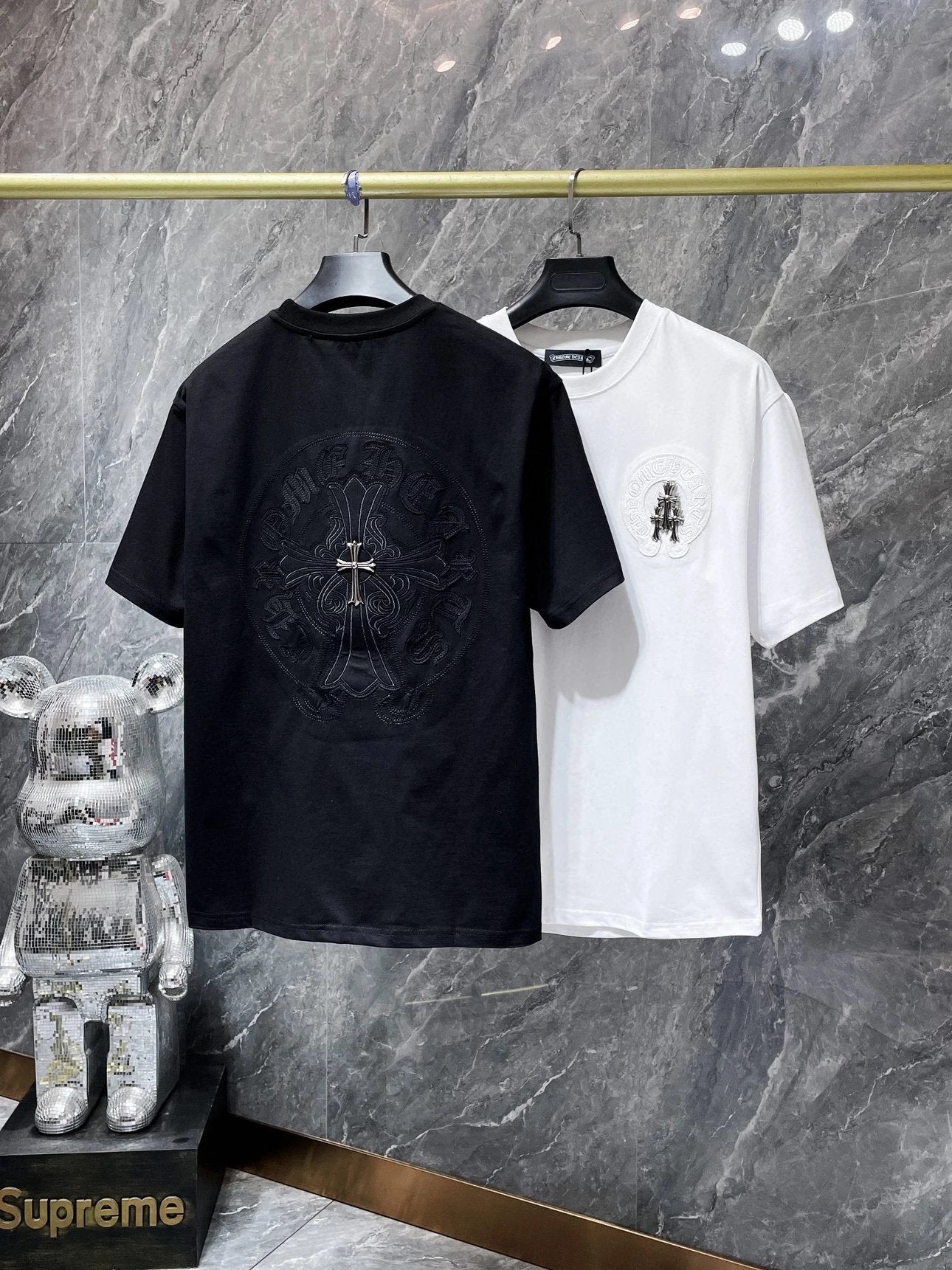 Chrome Hearts T-shirt Top Version Counter Same Style Pure Cotton Summer Men's and Women's Same Fashion Loose All-Matching2024New Short Sleeve T T-shirt