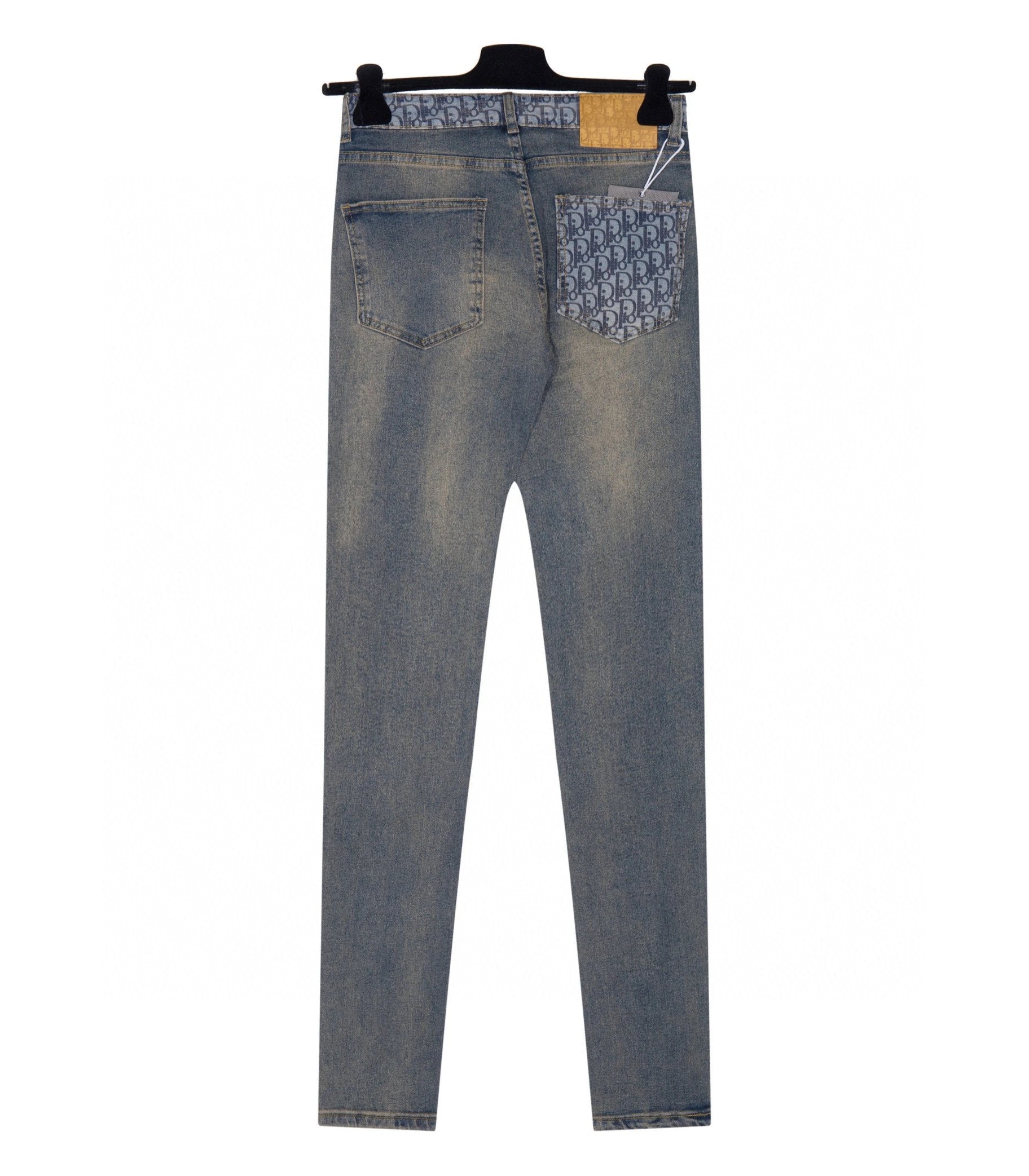 Dior Jeans Pocket Embossing Brand logo25ss Spring Summer New Straight Loose Slim Fit Jeans Unisex Long Pants