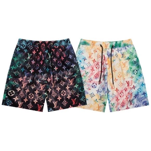 Louis Vuitton LV Shorts Full Print Gradient Beach Shorts Five-Point Shorts os Loose Quick-Dry Unisex Casual Trendy Brand Big Shorts25ss New Product5Pants