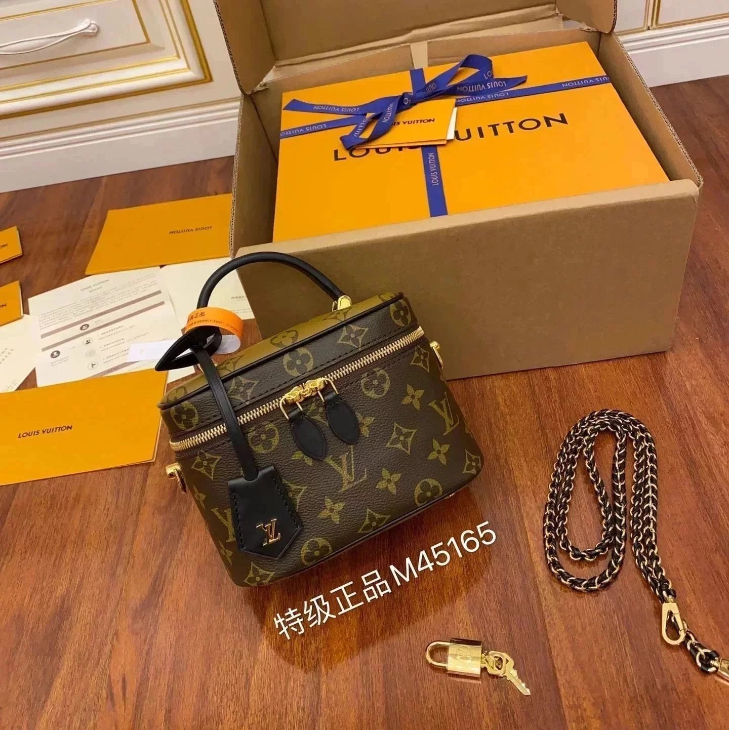 Louis Vuitton LV Women's Bag Top version 【Version】nicenano Presbyopic Cosmetic Bag Wash Bag Mini Handbag M44936Small Size M45165Handbag Box Bag