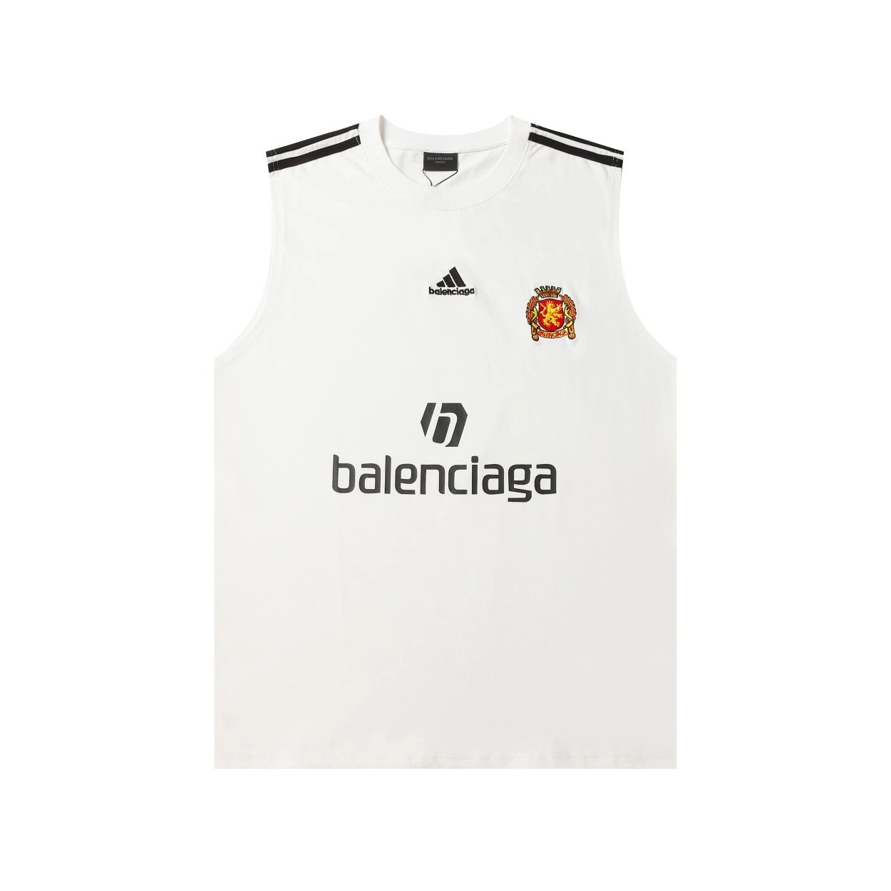 Balenciaga T-shirt Chest Crown Wheat Letter Embroidery logo Sleeveless Short Sleeve Sleeveless Vest25ss New pure cotton T T-shirt OS Loose Style Men's and Women's Same Bottoming Shirt Top Half-Sleeve T-shirt