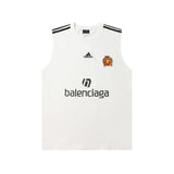 Balenciaga T-shirt Chest Crown Wheat Letter Embroidery logo Sleeveless Short Sleeve Sleeveless Vest25ss New pure cotton T T-shirt OS Loose Style Men's and Women's Same Bottoming Shirt Top Half-Sleeve T-shirt