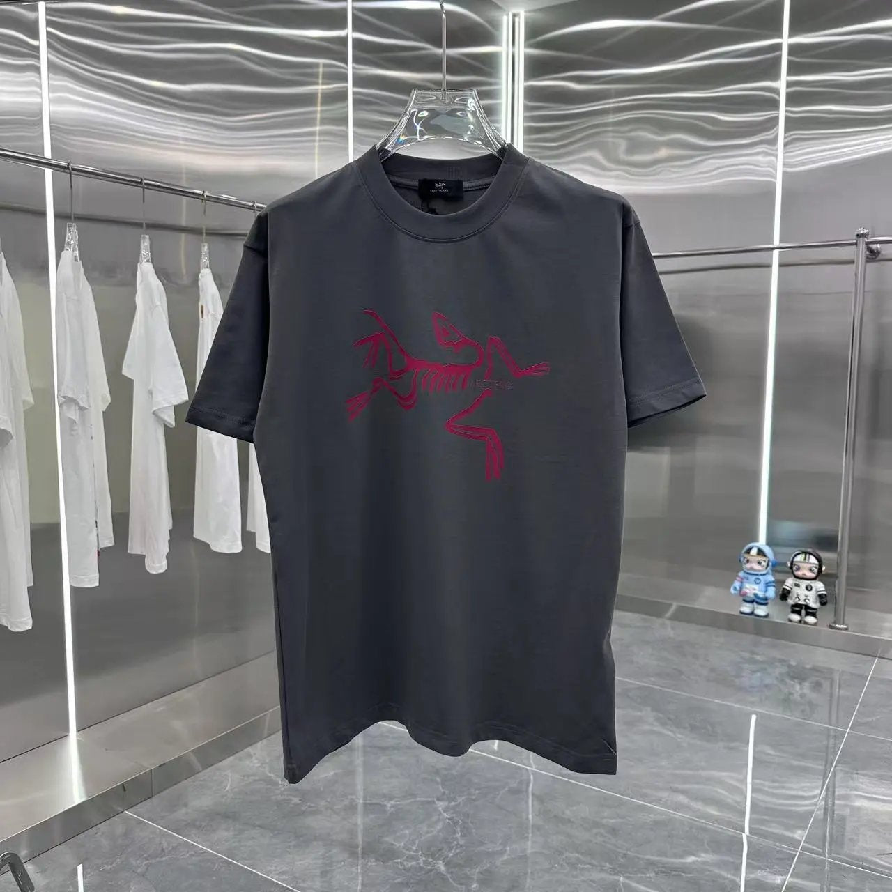 Arc'teryx T-shirt Chest Bird Pattern Print logo round Neck Short Sleeve25ss New pure cotton T Unisex T-Shirt OS Loose Fit Base Shirt Top Half Sleeve T-Shirt