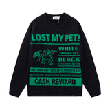 Maison Margiela Sweater Letter Knit Sweater Crew Neck Casual Loose Versatile Knitwear Os Unisex Inner Layer Design24ss Autumn and Winter New Products