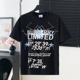 Burberry T-shirt Chest Letter Print logo round Neck Short Sleeve25ss New Pure Cotton Unisex Style T T-shirt OS Loose Fit Base Shirt Half Sleeve T-Shirt Top Half Sleeve