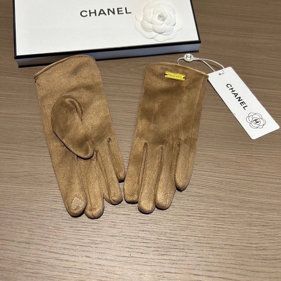 Chanel Gloves New Counter New Wool Gloves，Fashion Gloves，Autumn and Winter Warm Velvet Lining，Super Comfortable and Soft、All-Matching！Average Size