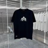 Chrome Hearts T-shirt Patchwork Embroidery+Ink Print Crew Neck Short Sleeve25ss New Pure Cotton Unisex Style T Casual T-Shirt Base Layer Shirt OS Loose Fit Half Sleeve Top Plus Size
