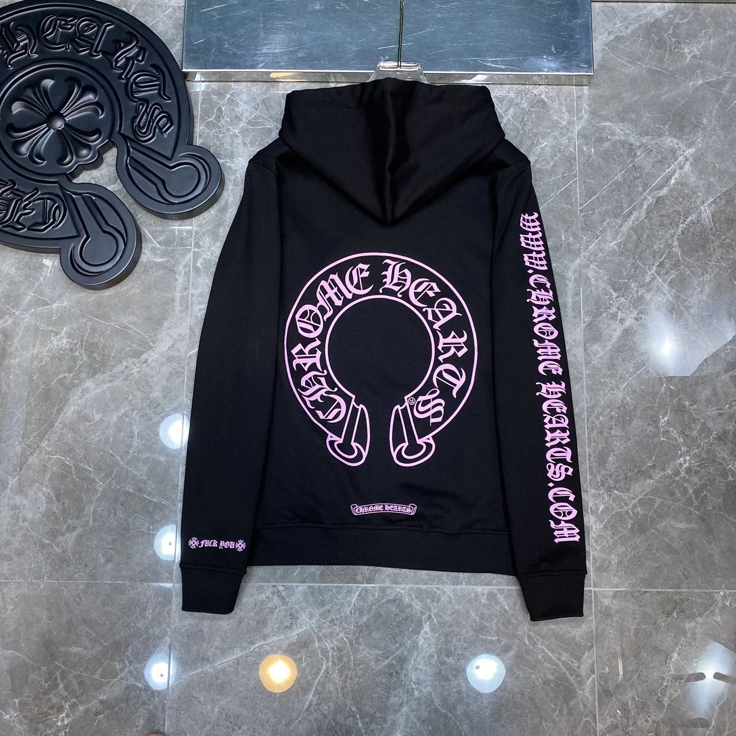 Chrome Hearts Hoodie Cross Hooded Sweater Loose Men's and Women's Zipper Hoodie