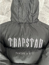 Trapstar Down Jackets Vests New Black Short Hood Cotton Coat Winter Thermal Wear Retro High Street Fashion Brand Retro