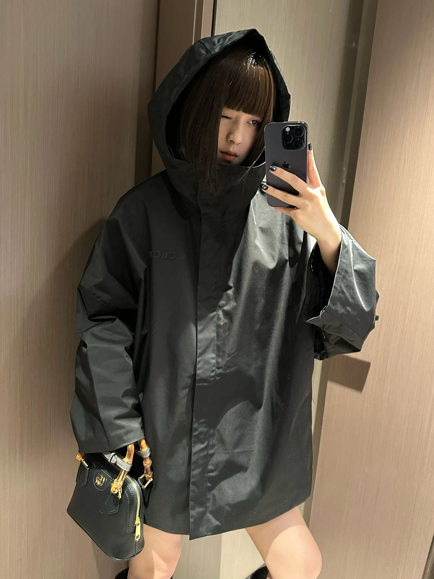 Gucci Jackets 24FW Logo Embossing logo Waterproof Hooded Jacket for Men and Women, Windproof, Waterproof, Outdoor Thermal