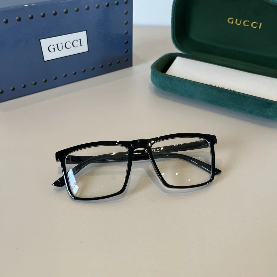 Gucci Sunglasses Square Frame Sunglasses Slimming Non-Prescription Driving Beach Fishing Unisex Couple Style UV Protection25ss New Sports Casual Versatile